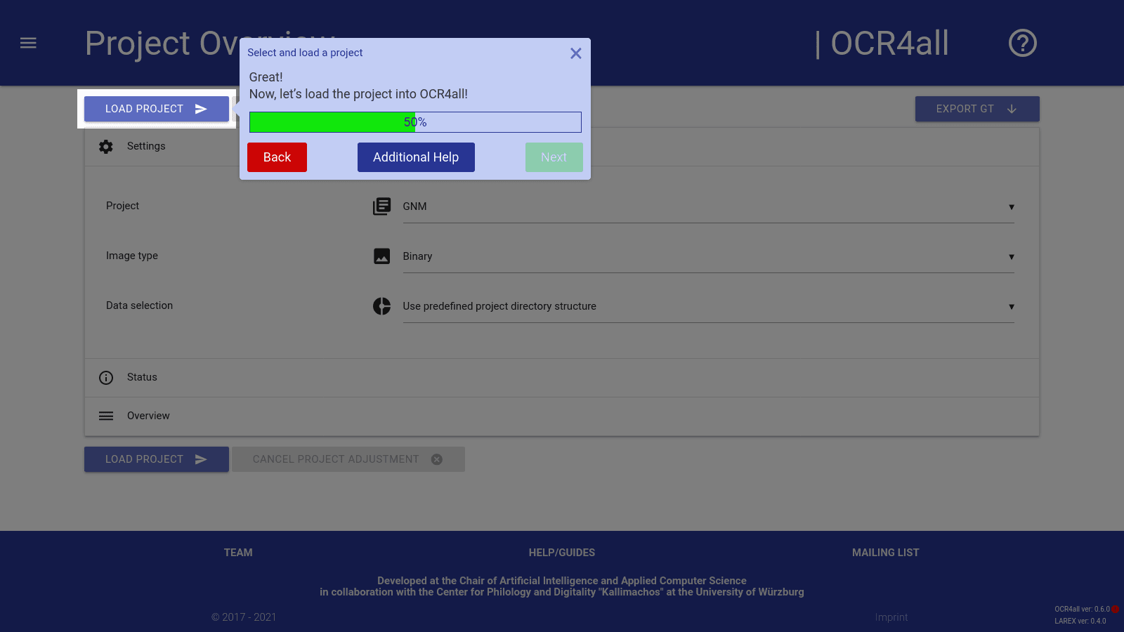 Image of the Guided tour system for OCR4all